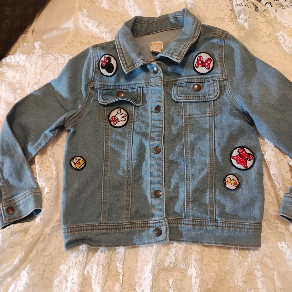 DISNEY TUTU COUTURE COLLECTION MINNIE MOUSE DENIM JACKET SIZE 5/6 GIRLS